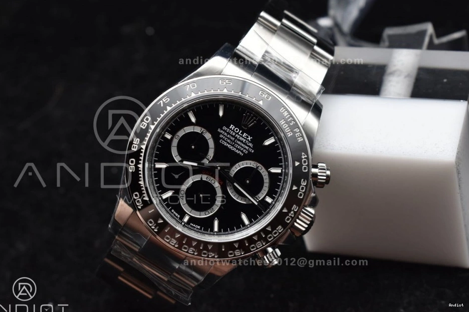 SBF 1:1 Factory VS Steel 126500 Black Rolex Daytona Movement 1051 904L SL4801 SunProtective Dial in 0810
